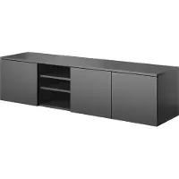PAWS MÖBEL Graphite, anthracite Armoire RTV murale, 150x38x37, Armoire TV, moderne mat