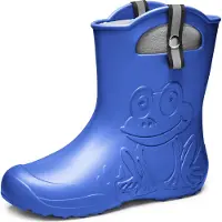 Ladeheid Bottes de pluie pour femme ultra-légères en EVA, doublées, modèle LA-CA-FrogWom265 (bleu, 38/39)