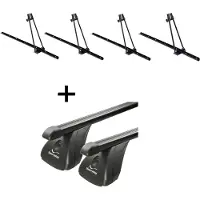 VDP 4x porte-vélos ORION + barres de toit en acier compatibles avec l'Opel Astra G 3-5 portes 1998-2004