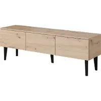PAWS MÖBEL BERGEN chêne scandinave Armoire RTV, table TV, commode TV, 1503D, trois portes, couleur chêne ARTISAN, 150x48x37 cm