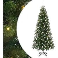 Syfax Sapin de Noël artificiel avec 300 LED Vert 210 cm PE et PVC