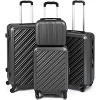 HEYO Set de Valises de Voyage 4-en-1 HWP01 Gris Graphite - L, M, Cabine & Trousse