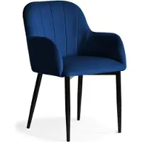 PAWS MÖBEL MEUBLES PAWS TRUL bleu marine, balu seau moderne chaise rembourrée pour salon, restaurant, cuisine avec accoudoirs, chaise de restaurant, chaise de cuisine