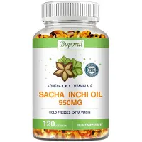 Buporai Sacha Inchi Oil 550 mg (120 capsules) Complément alimentaire, système immunitaire, cur, cholestérol