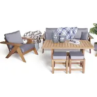 Xl Moebel Gmbh Sofagarnitur 3+1 Sitzer x Hocker Sitzgruppen Holz Esstisch Gartenmöbel Set 5tlg