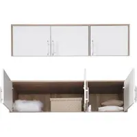 Dakar Rehausse pour armoire Smart 150 x 56 x 40 cm, chêne Sonoma blanc, 3 portes