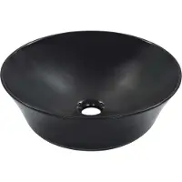 Syfax Lavabo 41x12,5 cm Céramique Noir