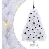 Syfax Sapin de Noël Artificiel à Branches Articulées Blanc 150 cm