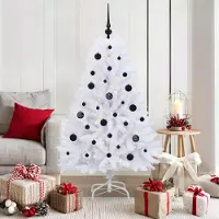 Prolenta Maison Exclusive - Sapin de Noël artificiel pliable, blanc, 150 cm, en PVC et acier
