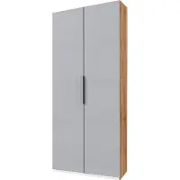 Wimex Armoire Level Armoire à portes battantes 100x58x236cm Chêne blanc Gris clair (18670)