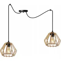 Light11 HOME Suspension moderne en bois avec éclairage LED