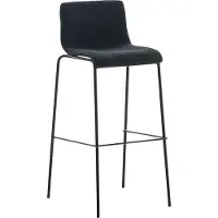 BellaFurn Tabouret de bar style moderne - tabouret - empilable, confort ergonomique | Couleur : noir | Couleur de base : noir