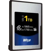 Wise CFexpress 4.0 Type A (1000 Go, CFexpress type A), Carte mémoire, Argent, Bleu, Noir