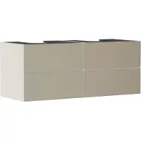 Hansgrohe Xevolos E Meuble sous-lavabo, 4 tiroirs, 2 découpes, 1370x550x555mm, pour plan de toilette avec 2 vasques à poser, 54197390
