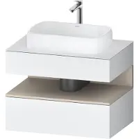 Duravit Collection One Meuble sous-vasque sur console, 1 tiroir, découpe au centre, 800x550x600mm, niche Taupe Supermatt, QA4730083180000