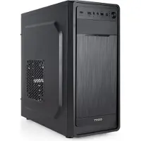 TooQ Technology Boitier Moyen Tour ATX Prisma Ultra avec alimentation 500W (Noir) (ATX, mATX, Mini-ITX), Boîtier PC, Noir