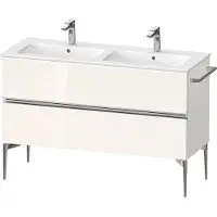 Duravit Sivida bâti-support pour lavabo, 2 tiroirs, poignée profilée chromée, 1280x477x591mm, pour ME by Starck, SV4647010220000