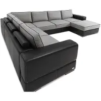 AEA Wohnlandschaft U-Form Bettfunktion Stoff Ecksofa Couch Design Polster Textil