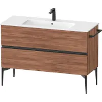 Duravit Sivida Meuble sous-lavabo, 2 tiroirs, poignée encastrée noir diamant mat, 1210x477x591mm, pour ME by Starck, SV46460BD790000