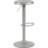 BellaFurn Tabouret de bar moderne - tabouret design - réglable & pivotant à 360°, grand confort d'assise | Couleur : argenté