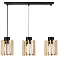 Light11 HOME Suspension, lustre, bois, abat-jour LED