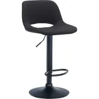 BellaFurn Tabouret de bar confortable - tabouret - hauteur - hauteur d'assise réglable - structure métallique | Couleur : noir | Matériau châssis : métal noir mat
