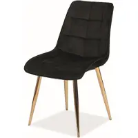 Feldmann-Wohnen Ensemble de 2 chaises de salle à manger et de cuisine, style chic, noir