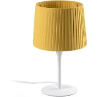 Faro SAMBA lampe de table blanc/soie polyester jaune 64310-39