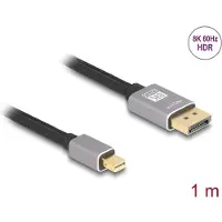 DeLOCK Mini DisplayPort vers DisplayPort Câble 8K 60 Hz 1 m gris Mét