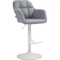 BellaFurn Tabouret de bar réglable - Tissu - confort d'assise et rotation 360