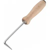 Freund Testeur de suture 90° courbé, poignée en bois