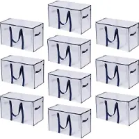 OEM Sac de rangement 102 litres - Poignées solides - 10 pièces - Transparent