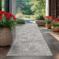 HomebyHome Tapis d’Extérieur Imperméable et Résistant aux UV Idéal pour Cuisine Balcon Terrasse Jardin et Salon, Taille: 80x250 cm