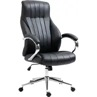 BellaFurn Chaise de bureau de luxe äkta läder - chaise de bureau - confort ergonomique et fonction balançoire