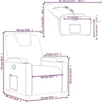 vidaXL Fauteuil relax gris foncé Tissu