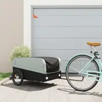 Prolenta Maison Exclusive - Remorque pour vélo, noire et grise, 45 kg, en fer