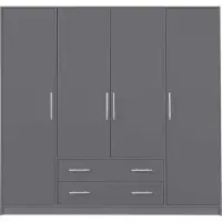 Feldmann-Wohnen Ensemble d'armoires Système d'armoires Smart, couleur anthracite, finition au choix