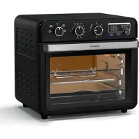 Klarstein AirGlaze Friteuse Air Fryer – 34 L, 2000 W, 9 Programmes, Friteuse Sans Huile, Fenêtre Panoramique, Rôtissoire Et Ensemble D'Accessoires Inclus, Noire