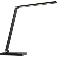 Brilliant G60210/06 Lomina Lampe de table en plastique et métal noir, LED intégrée
