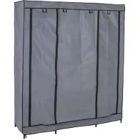 OEM Armoire XXL - spacieuse et fonctionnelle - 1 pièce - gris-noir - 150 x 175 x 45 cm