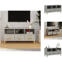 vidaXL Armoire TV gris béton 102x36x50 cm Bois composite - Meuble TV