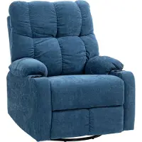 SUGIFT Fauteuil relax, fauteuil télé, polyester, bleu