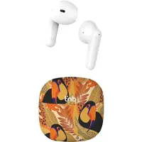 TNB Écouteurs sans fil T'nb Exclusiv' TOUCAN, Bluetooth 5.3, Autonomie 12h, Boîtier de charge inclus, Jaune/orange
