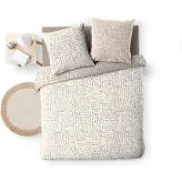 Douceur d'intérieur Parure de lit - - ARCANE - Coton - Beige