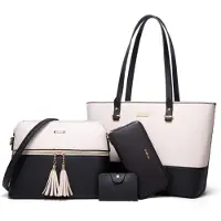 Sonstiges YTL Femme Sac à main Tote Shopper 4-pièces Grand sac à bandoulière Sac à bandoulière