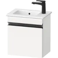 Duravit Sivida bâti-support pour lavabo, charnières à gauche, poignée encastrée noir diamant mat, 400x287x443mm, pour ME by Starck, SV4642LBD180000