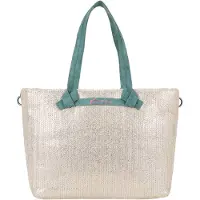 Fritzi aus Preußen sac shopper sac à épaule Cloud Shopper Big Limited Painted Straw Silver Jade beige