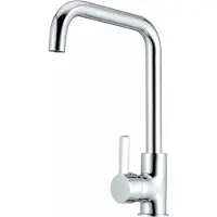 Verhal Robinet Cuisine Zeta Argent Brillant Design Moderne, Bec Haut Pivotant -