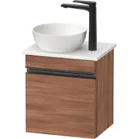 Duravit Sivida Meuble sous-lavabo sur console, charnières à gauche, poignée-barre noir diamant mat, 400x325x440mm, SV4656LBD790000