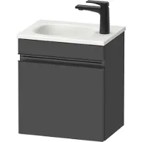 Duravit Sivida Meuble sous-lavabo, charnières à droite, poignée encastrée noir diamant mat, 400x295x440mm, pour Sivida, SV4649RBD490000